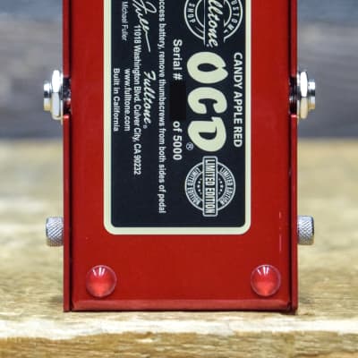 Fulltone Custom Shop Limited Edition Candy Apple Red OCD Distortion Effect Pedal image 4