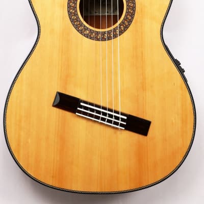 Agile Left Handed 7 String Multiscale Fan Fret Classical Acoustic Guitar Renaissance Classical 72527 EQ  CUT NA  LH image 2