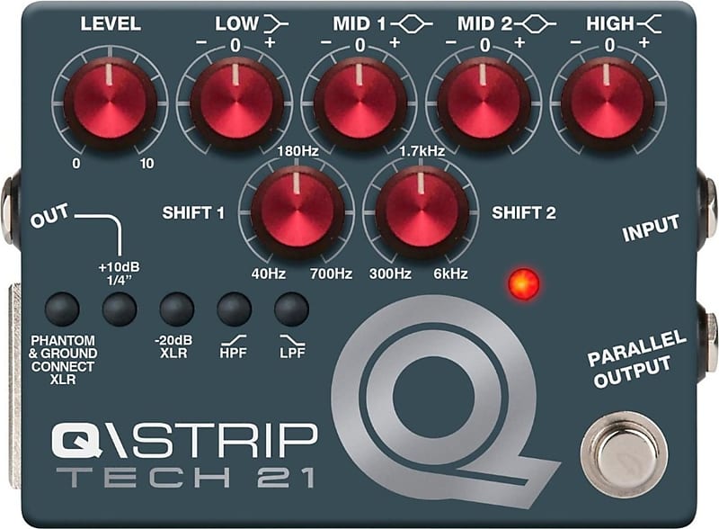 Tech 21 QST-R Q Strip - Dual Parametric EQ Instrument DI Channel Strip image 1