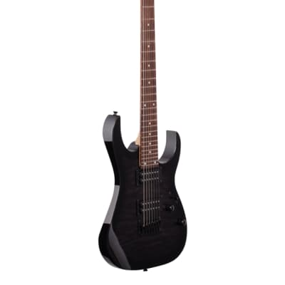 Ibanez Gio GRG7221QA 7 String Electric Guitar Trans Black Sunburst image 8