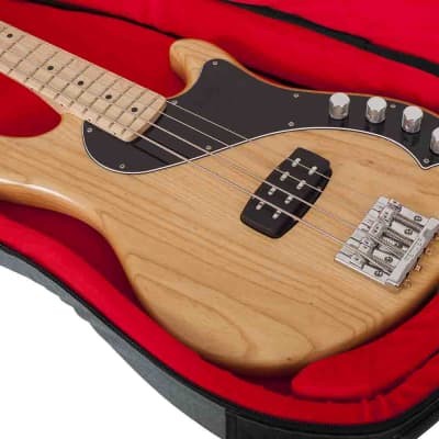 Gator Cases GT-BASS-GRY Transit Series Bass Guitar Gig Bag with Light Grey Exterior image 5
