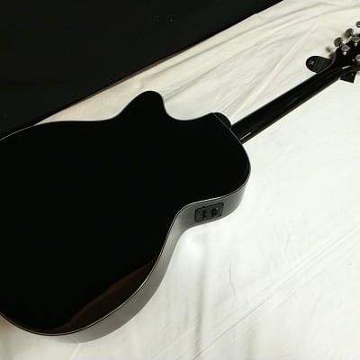 LUNA Fauna Phoenix cutaway acoustic electric Guitar NEW Classic Black w/ Hard CASE image 6