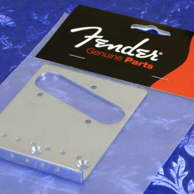 Fender American Series Tele Chrome 6 Saddle Bridge Plate, 0028184000 image 1