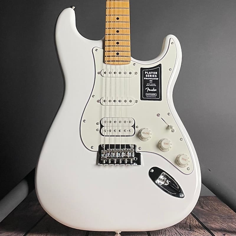 Fender Player Stratocaster HSS, Maple Fingerboard- Polar White (MX21264793) image 1
