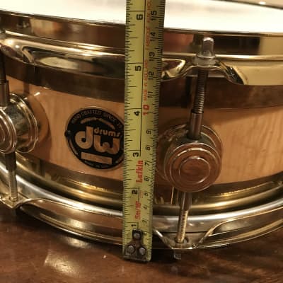 DW Collectors Edge Snare Drum 14x5.5 Gold Hardware Black Badge