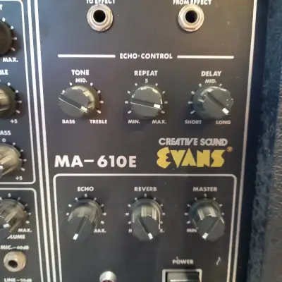 Evans MA-610E Powered Mixer Analog Delay Echo image 8