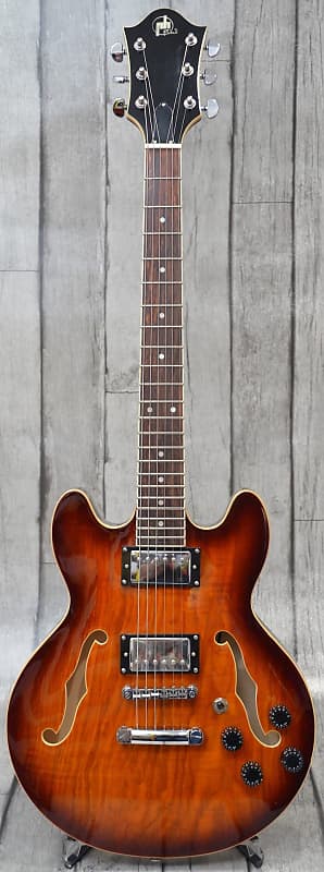 PHRED instruments DC39 Ash Brown Burst Double Cutaway Semi-Hollow 339 style 2020 Brown Burst image 1