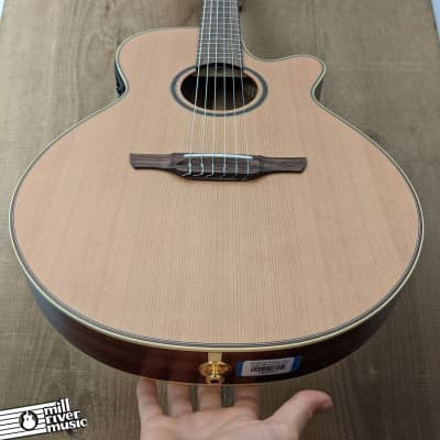 Takamine TSP148NC NS Thinline Nylon Acoustic-Electric Natural Satin w/ Case image 8