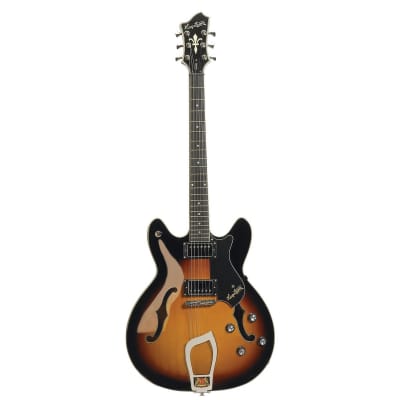 Hagstrom VIK-TSB Viking Semi-Hollow Body Canadian Hard Maple Neck 6-String Electric Guitar-(B-Stock) for sale
