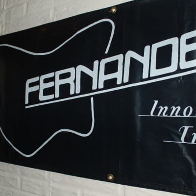 Fernandes Since 1969 Guitar Banner Store Dealer Display Banner 2' x 6' Plastic image 2