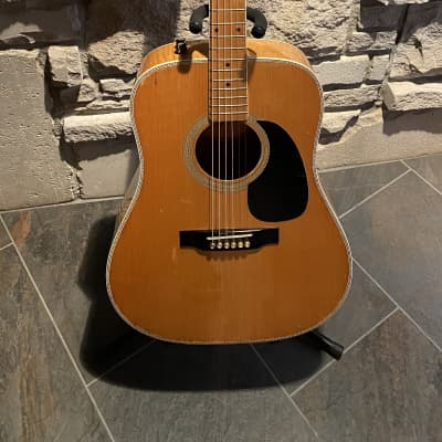 Aria Pro  PW-45 Acoustic Guitar Made in Japan 1970's Blond image 1